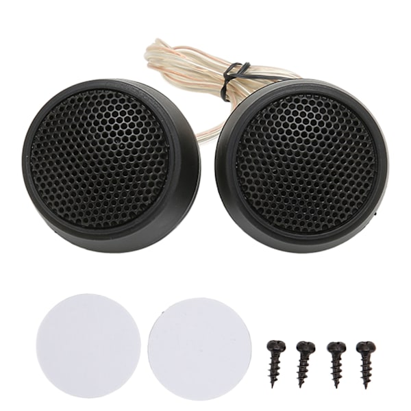 2 stk. Dome Diskant 10W 4 Ohm Høy Sensitivitet Flott Lydkvalitet Høyttaler for Bil Lydanlegg