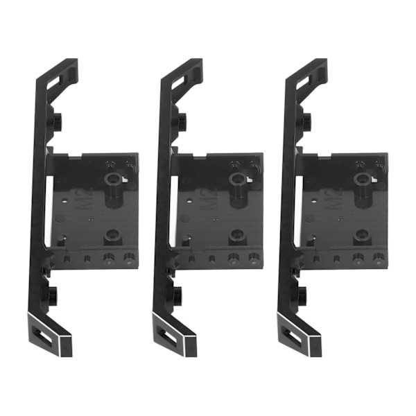 3-pack RC-stötfångare i aluminiumlegering, hög hållfasthet, slitstark, elegant, lätt, fjärrstyrd bilstötfångare, silver/svart