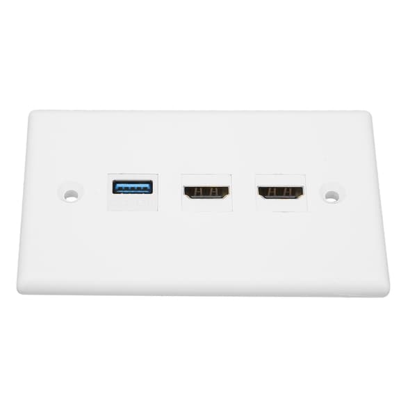 HD Multimedia Interface Ethernet USB -seinälevy, 2 porttia HD Multimedia Interface Keystone, 1 portti USB 3.0 -seinälevy