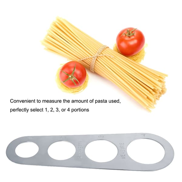 Pastamåler i rustfrit stål, præcis spaghettimåler til 4 portioner
