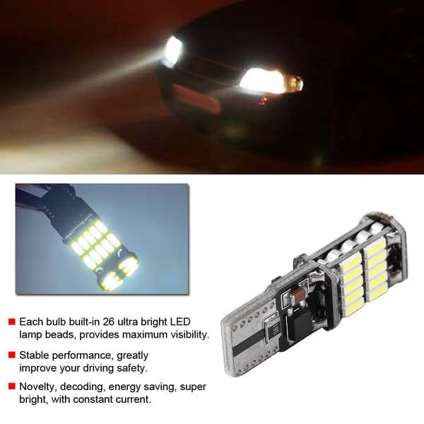 10 stk T10 4014 26SMD Bil Dekoding LED Canbus Pære Feilfri Sidemarkør Nummerplate Lys