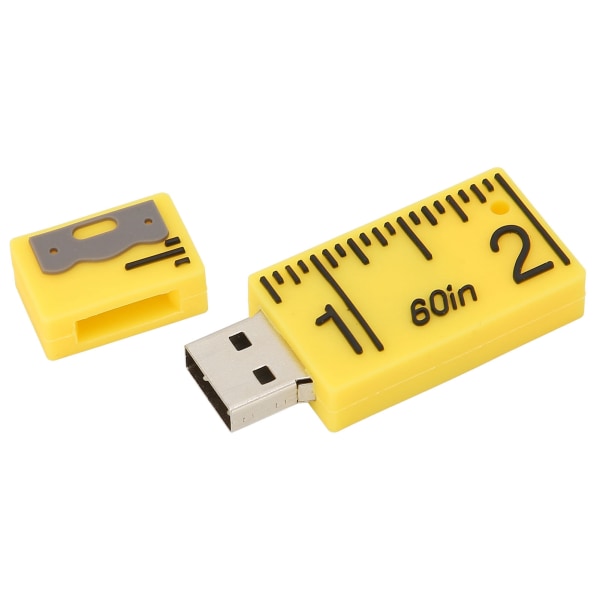 U Disk Yellow Cartoon 3D Ruler Model USB för Windows 7/8/10 / Vista / XP / Unix / 2000 / ME64GB