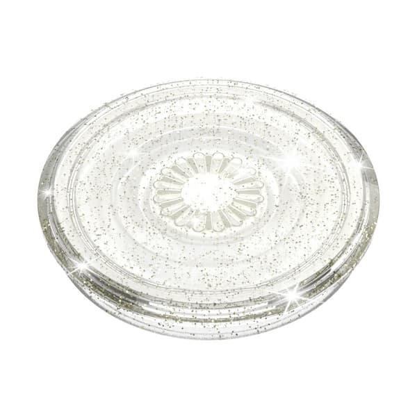 PopSockets Avtakbart grep med stativfunksjon Klart Glitter Sølv Silver, Translucent 20
