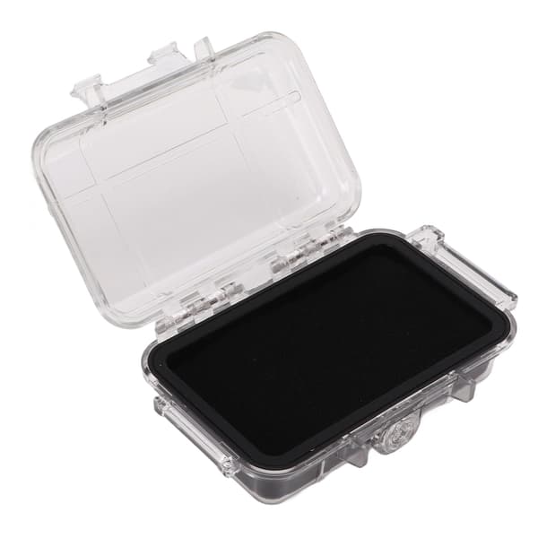 Shockproof Plastic Box with Shock Absorbing Lining Outdoor Waterproof Airtight Case Transparent Small Size