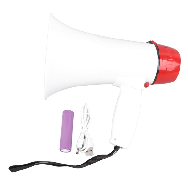 Bullhorn Loudspeaker Megaphone Speaker 160S Recording Foldable Handheld Loudspeaker with 4800mAh Rechargeable Battery