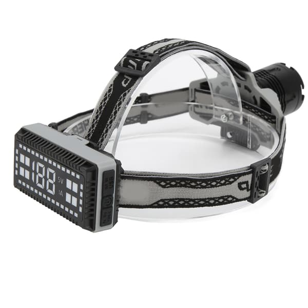 Hodelykt XHP70 Hodebånd Lommelykt USB-lading Sterkt Lys med Hodebånd Digitalt Display Zoom