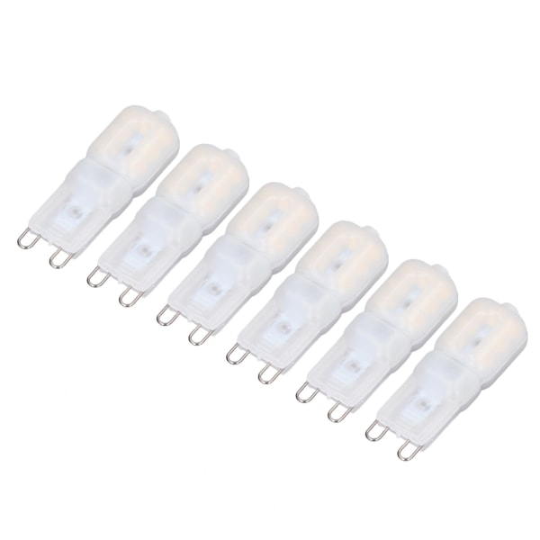 G9 LED-lampor 6-pack - Dimbar 3W energisparande - 360 graders belysning för tak- och taklampor - Naturvit 220-240V