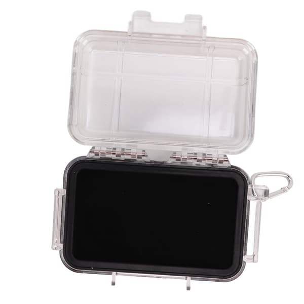 Shockproof Plastic Box with Shock Absorbing Lining Outdoor Waterproof Airtight Case Transparent Small Size