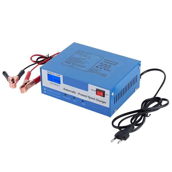 Universal bilbatteriladdare 12V - Reparation och starthjälp för bly-syra lagringsbatterier (EU 150-250V)