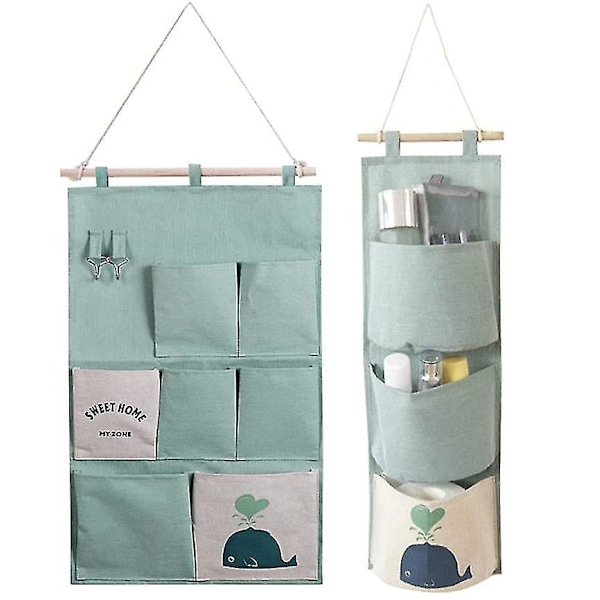 Cotton Wall Hanging Storage Bag - Foldable Hanging Door Organizer