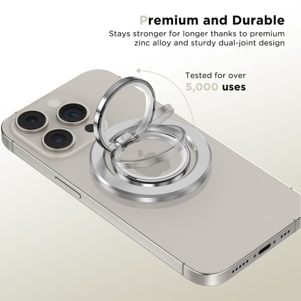 Tech-Protect Magnetisk MagSafe Ringholder Sølv 20