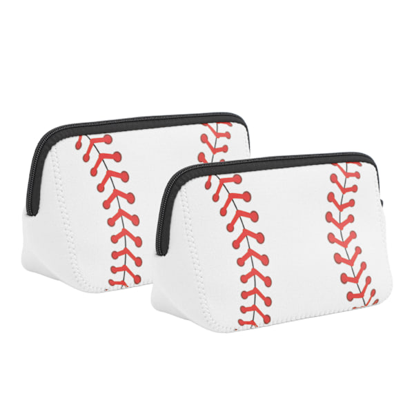 Vandtæt makeuptaske i neopren med baseballtryk