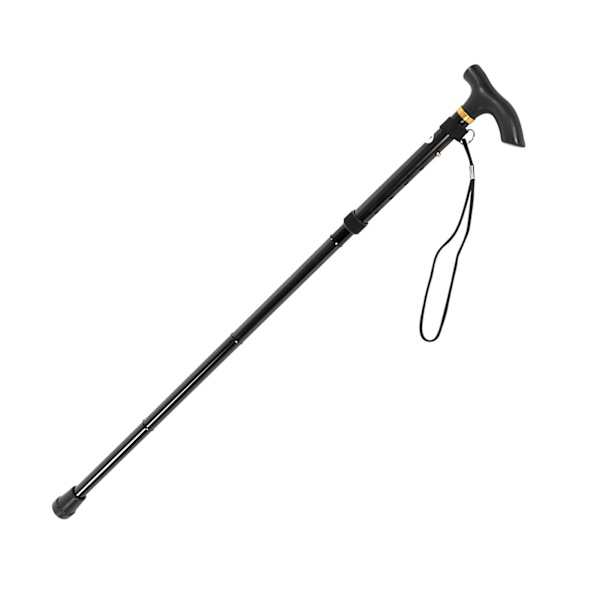 Aluminiumslegering Teleskopisk Letvægts Vandrestav Trekking Bjergbestigning Stav (Sort)