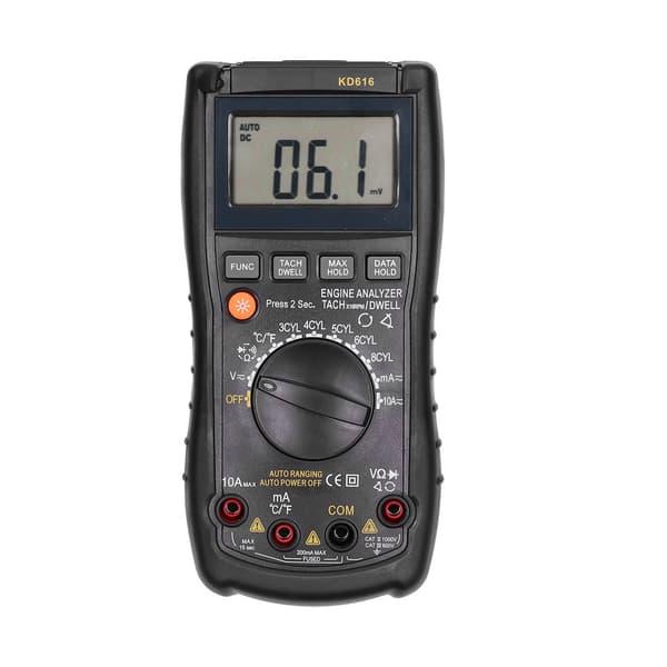 Multifunktionelt Digitalt Multimeter Smart Baggrundslys LCD Autoranging Temperaturføler VoltmeterKD616