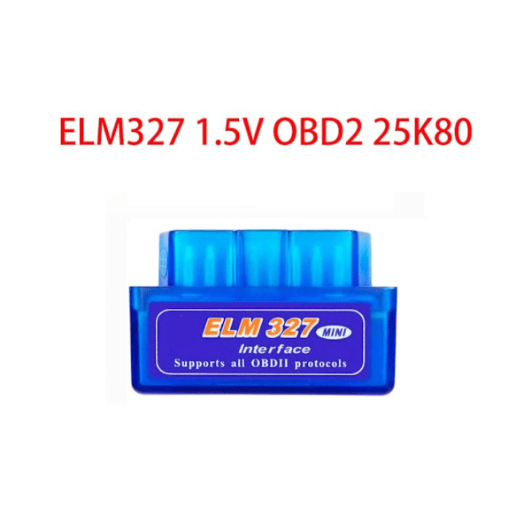 OBD2 V1.5 Bluetooth 5.1 Skanner för ELM327 Bildiagnostiskt Skanningsverktyg Kompatibelt för IOS för Android Bildetektor Blå