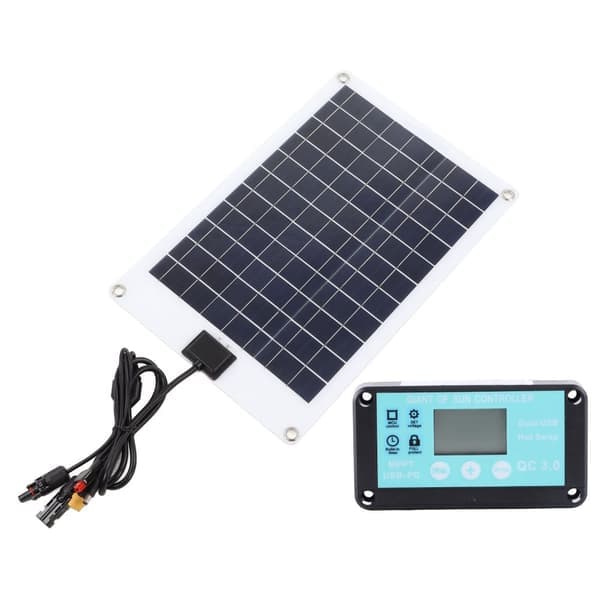 Solcellepanel 50W batterilader med MPPT 100A kontroller for 12V batteri