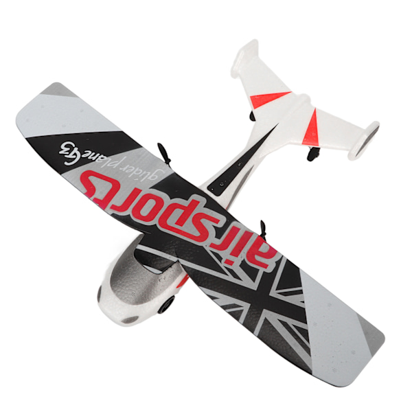 RC Fly 2.4Ghz EPP Plast Fjernstyrt Flyvemaskin Glider med LED Lys for Nybegynnere Voksne Barn Rød Tre Batteri