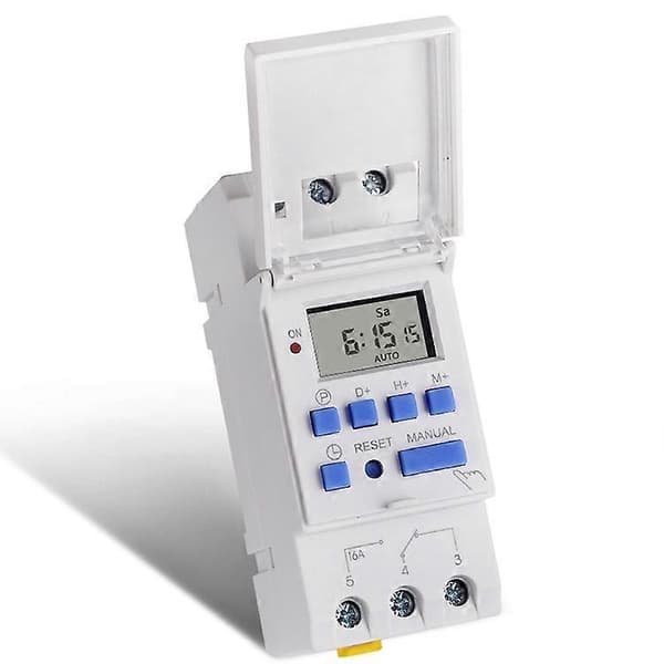 (Ny) Multifunktionel Ugentlig Programmerbar Elektronisk Timer (Hvid) White