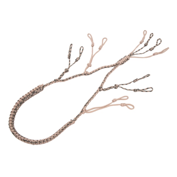 Bærbar Paracord Andejakt Lanyard med 12 Calls - Grå Khaki CP Kamuflasje