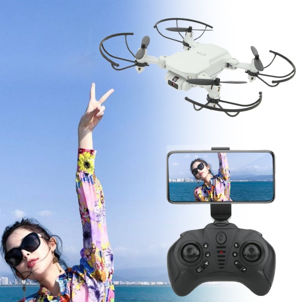 Mini Folding Drone High Definition Kamera Professionelt WIFI RC Drone QuadcopterHvid 4K