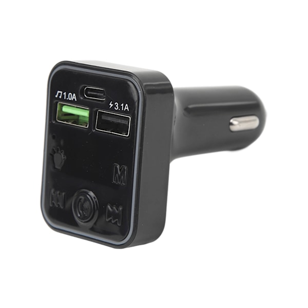 Älykäs Bluetooth-auton soitin, jossa on kaksi USB-latausporttia ja FM-toiminto