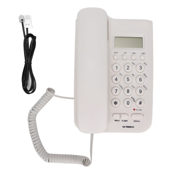 KXT5006CID Telefon Kontor Hjem Hotell Telefon Anroper Liten tilleggsstøtte Støtte Anrops-ID Semi handsfree (Blanc )