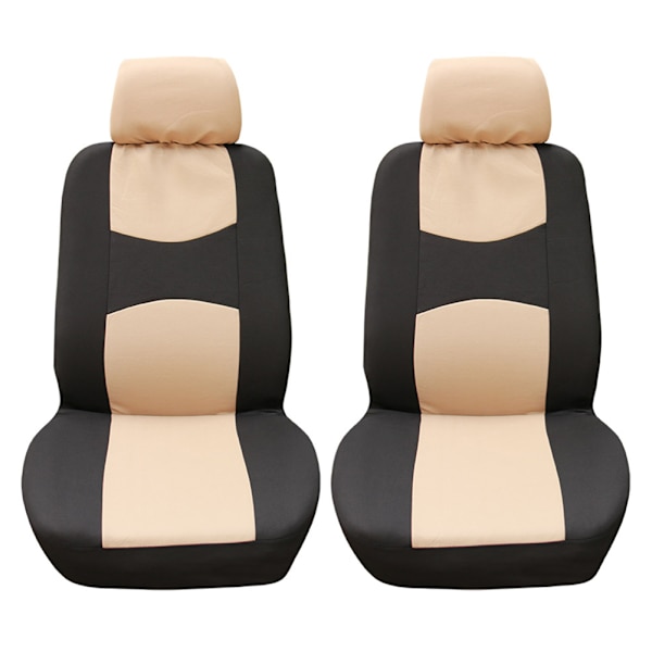 Universal bil framsätesöverdrag Set - 4st, All Seasons, Beige och Svart