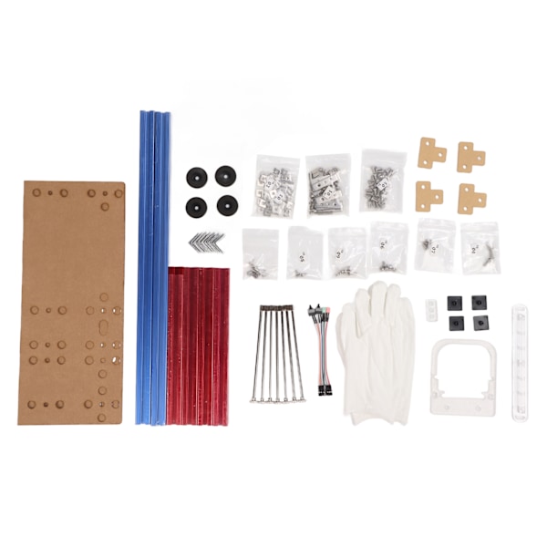 ATX Datamaskin Åpent Kabinett Brakett God Varmeavledning Støtter 4 PCI-spor Farget Aluminiumslegering DIY Nakent Ramme for Hjem Blå Rød