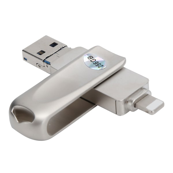 3-i-1 USB-minnebrikke 256GB for Android, iOS, Windows