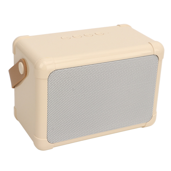 HIFI ljudkvalitet Bluetooth-högtalare - snabbare överföring, anti-störning, LED-belysning (beige)