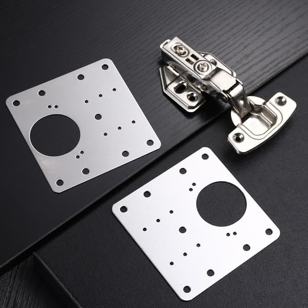Reparationsplade til hængslede møbler 9x9 cm rustfrit stål 2-pak[SZ] 2-pack 63