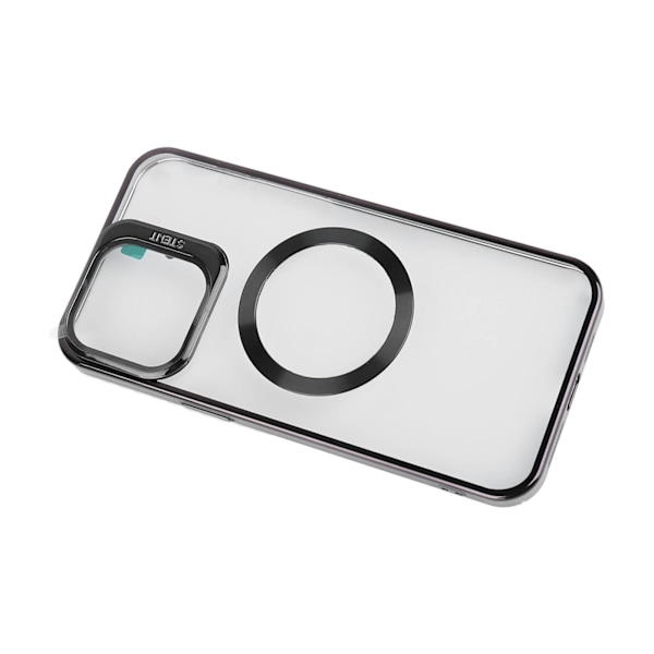 Svart Telefonfodral Plätering Magnetiskt Hårdfodral Mobiltelefon Skyddande Fodral för IPhone14 PRO MAX