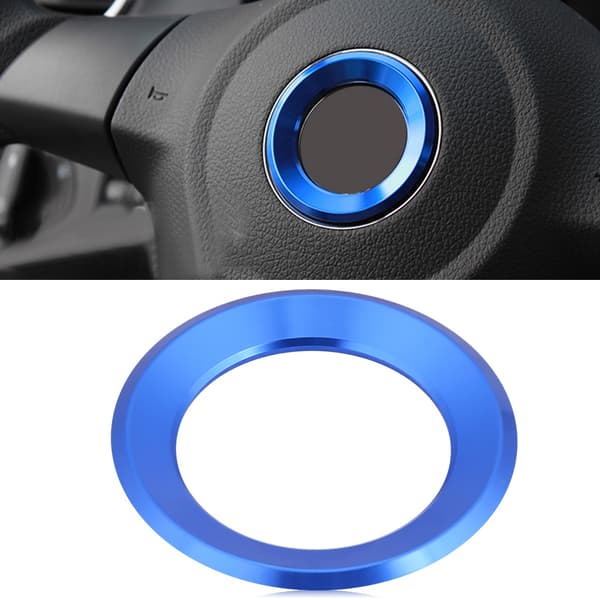 Dekorativ Ring for Rattet i Bil for Octavia A7 A5 Rapid Fabia Superb 2012‑2016 Blå