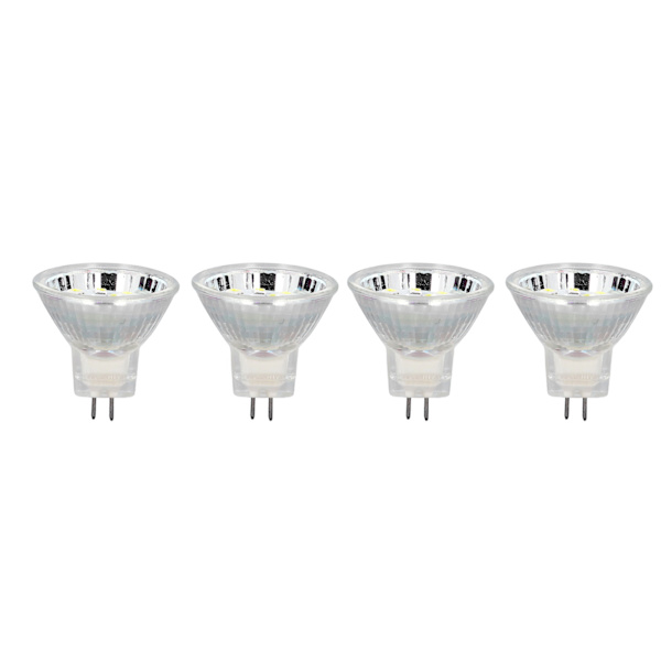 MR11 12LED Kold Hvid Spot Pære - 4 Pak