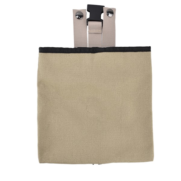 Foraging Bag Canvas Foldable Portable Thick Unique Simple Appearance Belt Fruit Picking Pouch for Outdoor CampingKhaki