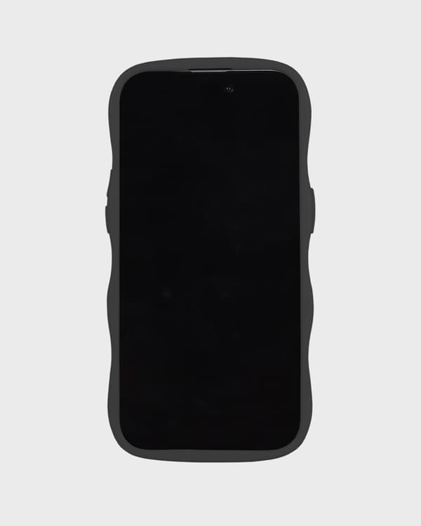 holdit iPhone 15 / 14 / 13 Cover Wavy Sort/Transparent 54