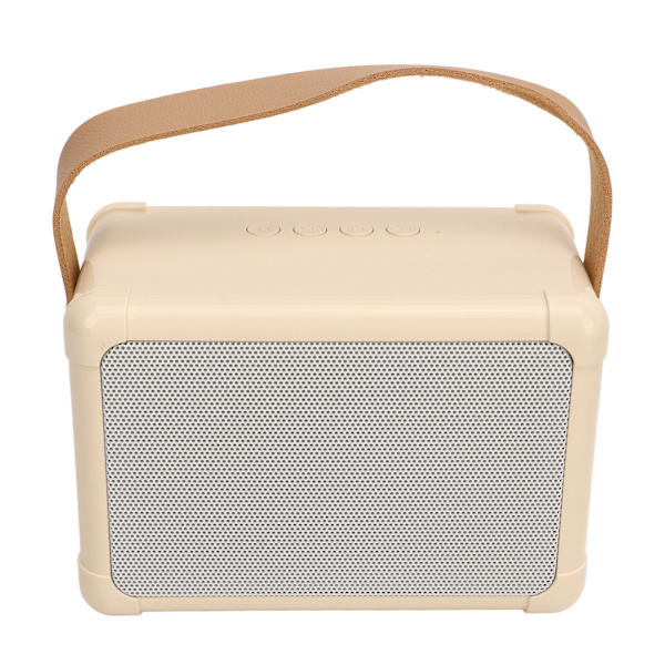 HIFI ljudkvalitet Bluetooth-högtalare - snabbare överföring, anti-störning, LED-belysning (beige)