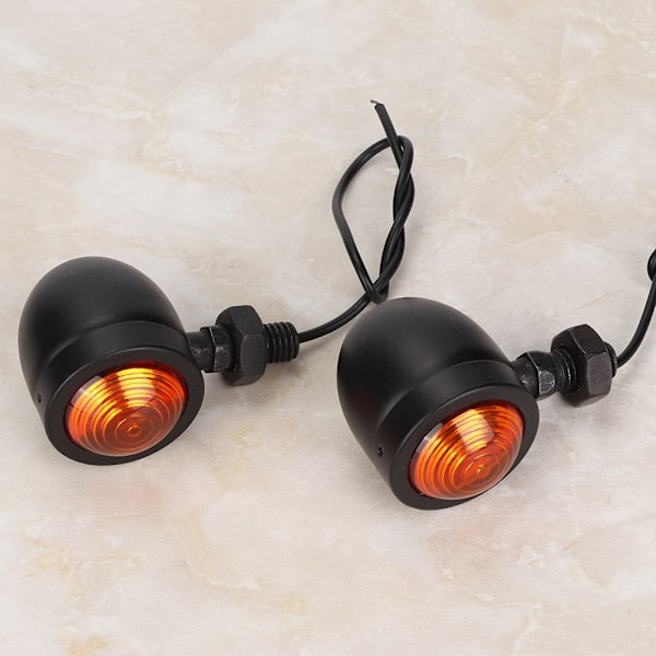 Retro Metalliska Motorcykel Blinkers - Set om 2