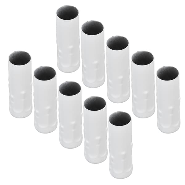 10 st E14 Metallrör för Ljuslampshållare Lampfot Belysningstillbehör 25x80mm Vit