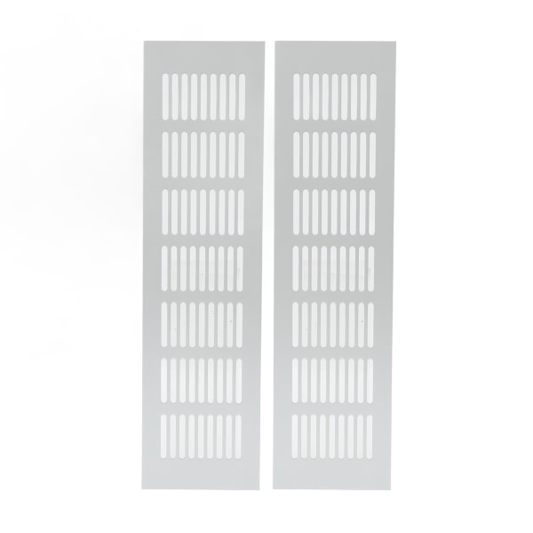 Sølv aluminiumslegering varmeavledningsventilasjonsgitter, rektangulært ventilasjonsgitter for skap, garderobe, bobil - 80x300mm/3,14x11,81in