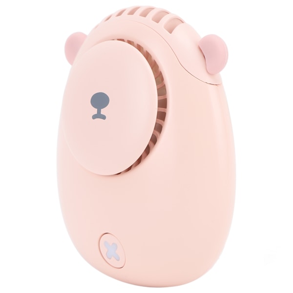 Mini bärbar bladlös hängande halsfläkt - Tyst 3 vindhastigheter - USB uppladdningsbar - Inomhus/Utomhus - Rosa