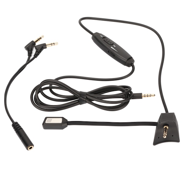 Boom Mikrofonkabel Støyreduksjon Gaming Headset Mikrofonkabel med Volumkontroll Demp Bryter for PS5 for Xbox PC