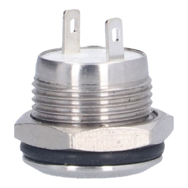 Platt Tryckknapp - 5 ST Rostfritt Stål Vattentät Skruvterminal Strömtillbehör 0‑220V 12mm