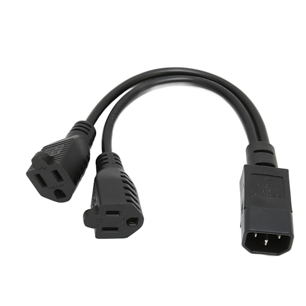 Y-Splitter Strømstikledning IEC 320 C14 Han til Dobbelt 5 15R Hun Splitter Adapterkabel 30 cm 10A 125‑250V