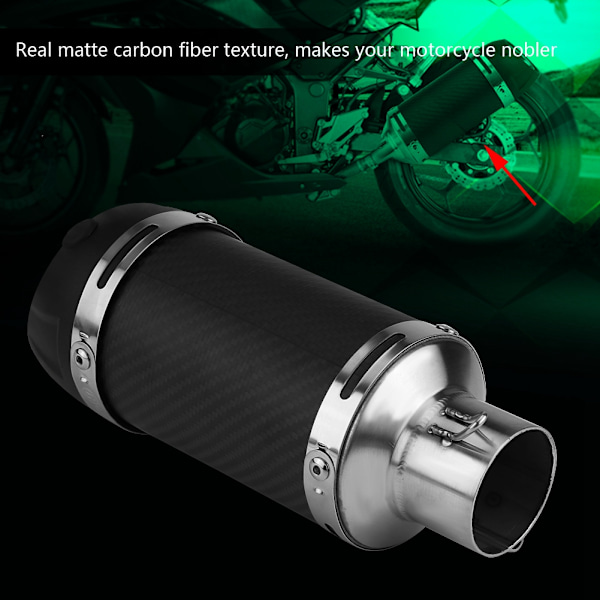 Universal 51 mm kulfiber motorcykel udstødningslyddæmper med DB Killer