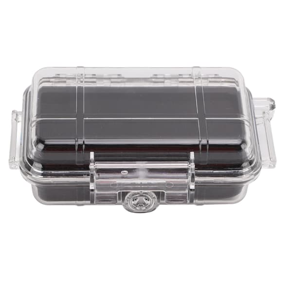 Shockproof Plastic Box with Shock Absorbing Lining Outdoor Waterproof Airtight Case Transparent Small Size