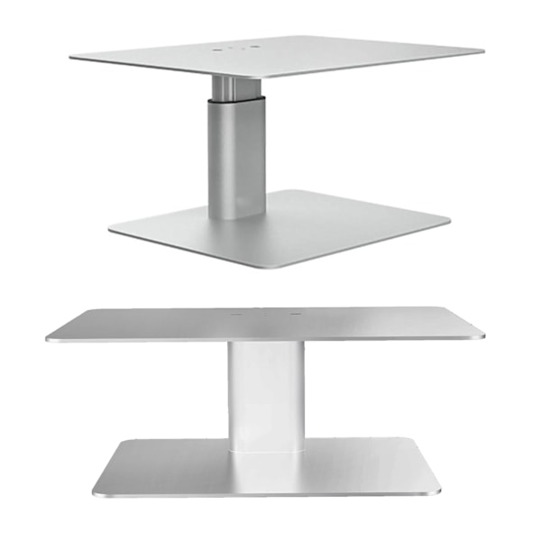 Monitorställ Justerbar Höjd Halksäker Ergonomisk Design Datormonitorställ för Olika Storlekar Skärmar Silver