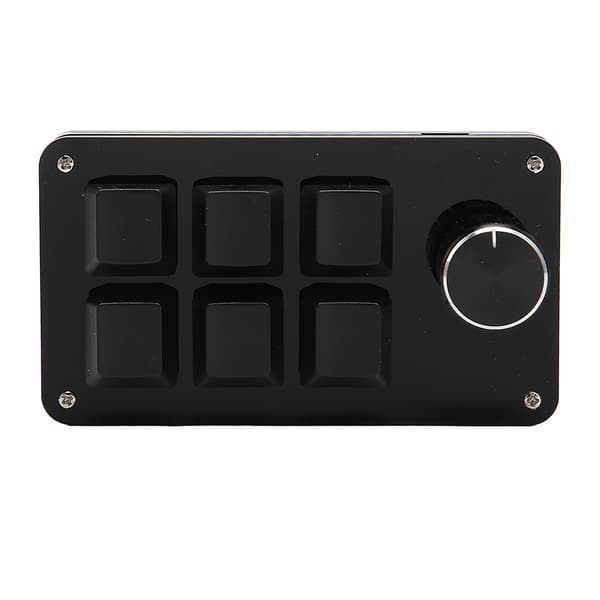 6 Tasters Mekanisk Tastatur med Knap, Kablet, Plug and Play, Programmerbart til Gaming Kontor Sort 0.2