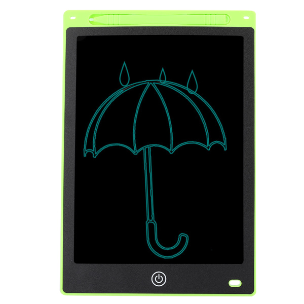 10-tums LCD-skrivplatta Light Energy Elektronisk ritbräda med låsnyckel Smart handskriftstavla för barn Monokrom handskriftgrön