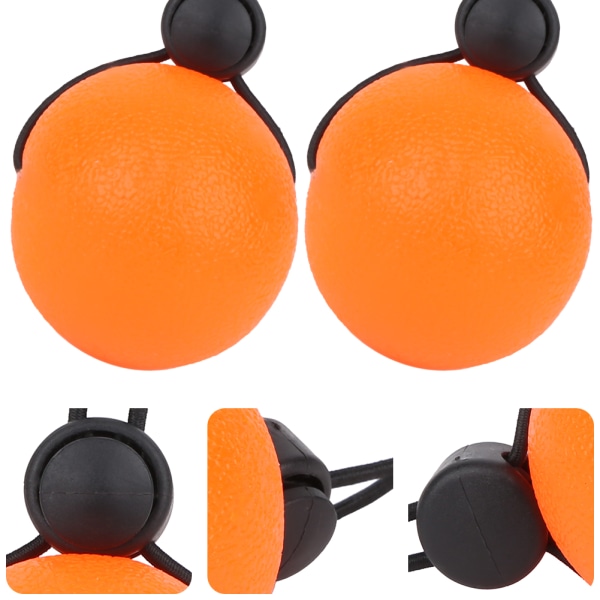 2 kpl silikonisia käsikahvapalloja paineen alentamiseen ranneharjoittelun hieronnan palautustyökalut oranssi 20 astetta